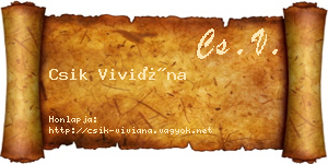 Csik Viviána névjegykártya